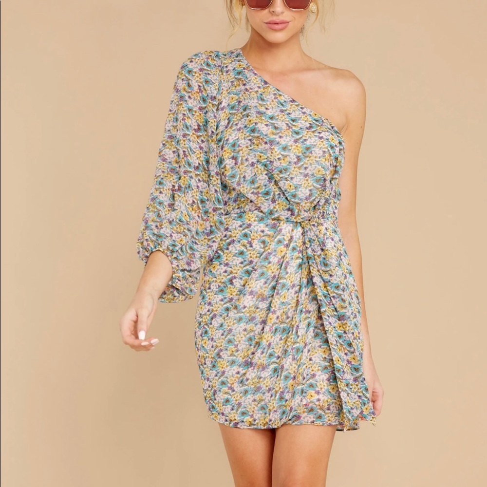 Midnight Blues Multi Floral Print Dress